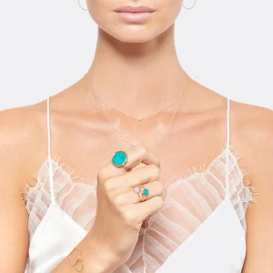 GINETTE NY Bague Ever Mini Disc Or Rose Nacre Rose 6