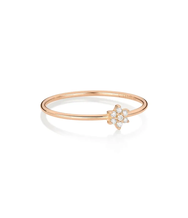 GINETTE NY Bague Mini Star Diamants Or Rose 1