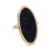 GINETTE NY Bague Ellipse PM Blue Sand Stone Or Rose 10