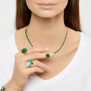 GINETTE NY Bague Antique Amazonite Or Rose 6