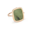 GINETTE NY Bague Antique Jade Or Rose 10