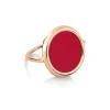GINETTE NY Bague Disc Or Rose Corail 10