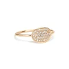 GINETTE NY Bague Ellipses & Sequins Mini Or Rose Diamants 10