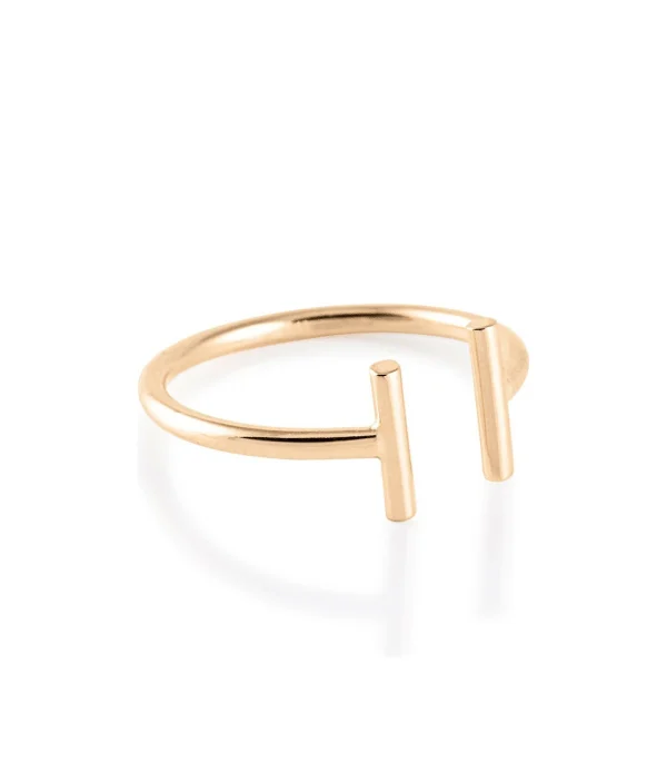 GINETTE NY Bague Ouverte Or Rose 1