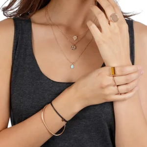GINETTE NY Bague Double Arc & Arrow Or Rose 6