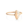 GINETTE NY Bague Gingko Simple Diamants Or Rose 10