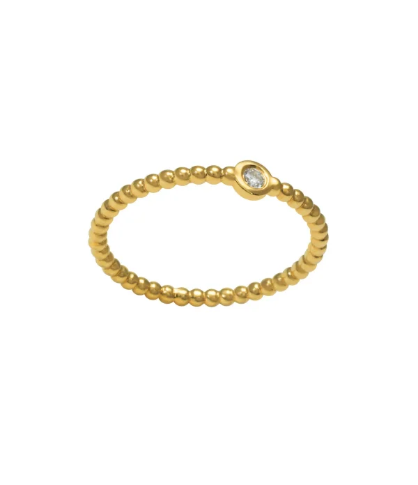 AND…PARIS Bague Mine Millegrain Diamant Or 1