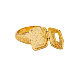 PAMELA LOVE Bague Alexis Pierre De Lune Argent Doré 7