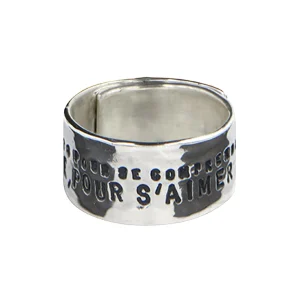 SERGE THORAVAL Bague Large Les Hommes Argent 9