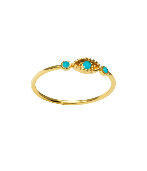 AND…PARIS Bague Œil Turquoise Or 1