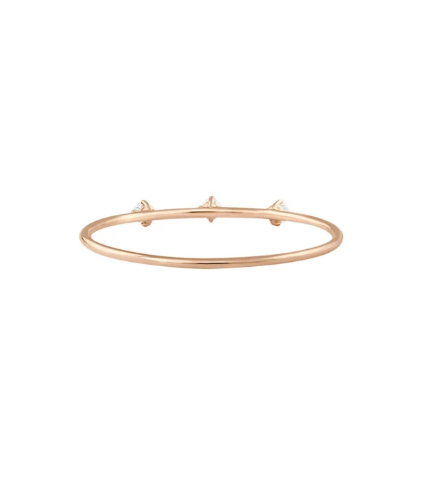 VANRYCKE Bague Stardust 3 Diamants Or Rose 4
