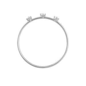 VANRYCKE Bague Stardust 3 Diamants Or Blanc 8