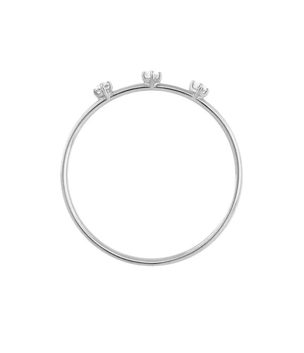 VANRYCKE Bague Stardust 3 Diamants Or Blanc 3