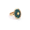 VADI JEWELS Bague Sunstone Malachite 13