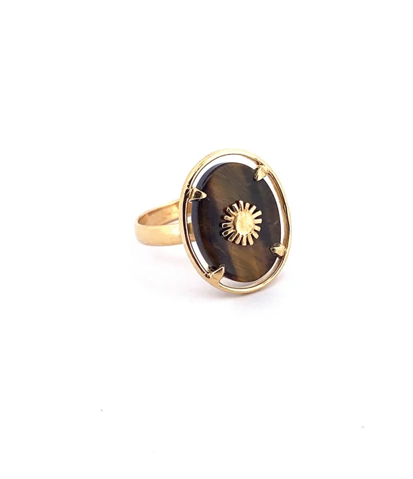 VADI JEWELS Bague Sunstone œil De Tigre 1