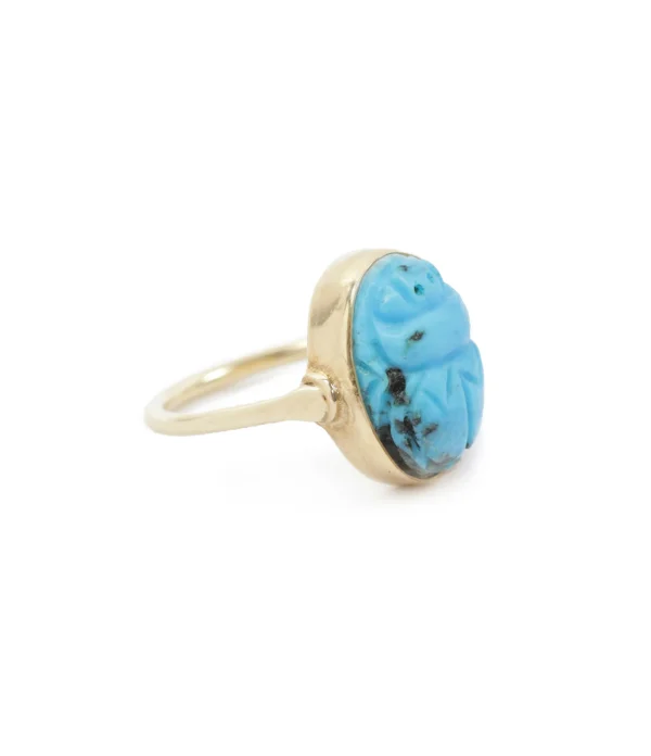 VADI JEWELS Bague Scarabée Turquoise 1