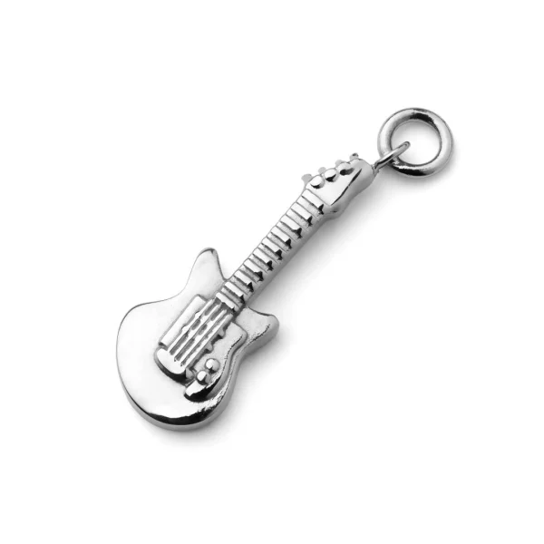Lucleon Pendentif Guitare En Titane Argenté 1